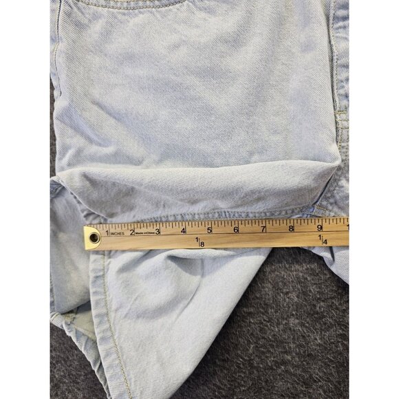 VINTAGE Bugle Boy Shorts Mens 34 Blue Light Wash Denim Dad Jorts - Picture 8 of 9